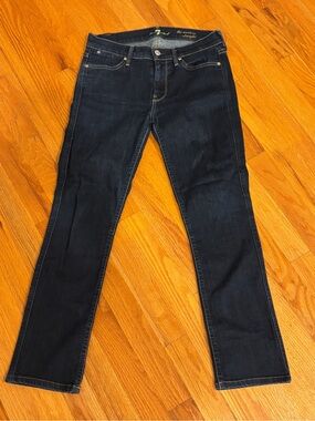7 Seven for All Mankind Modern Straight Leg Jeans - 28 - Dark Wash